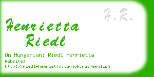 henrietta riedl business card